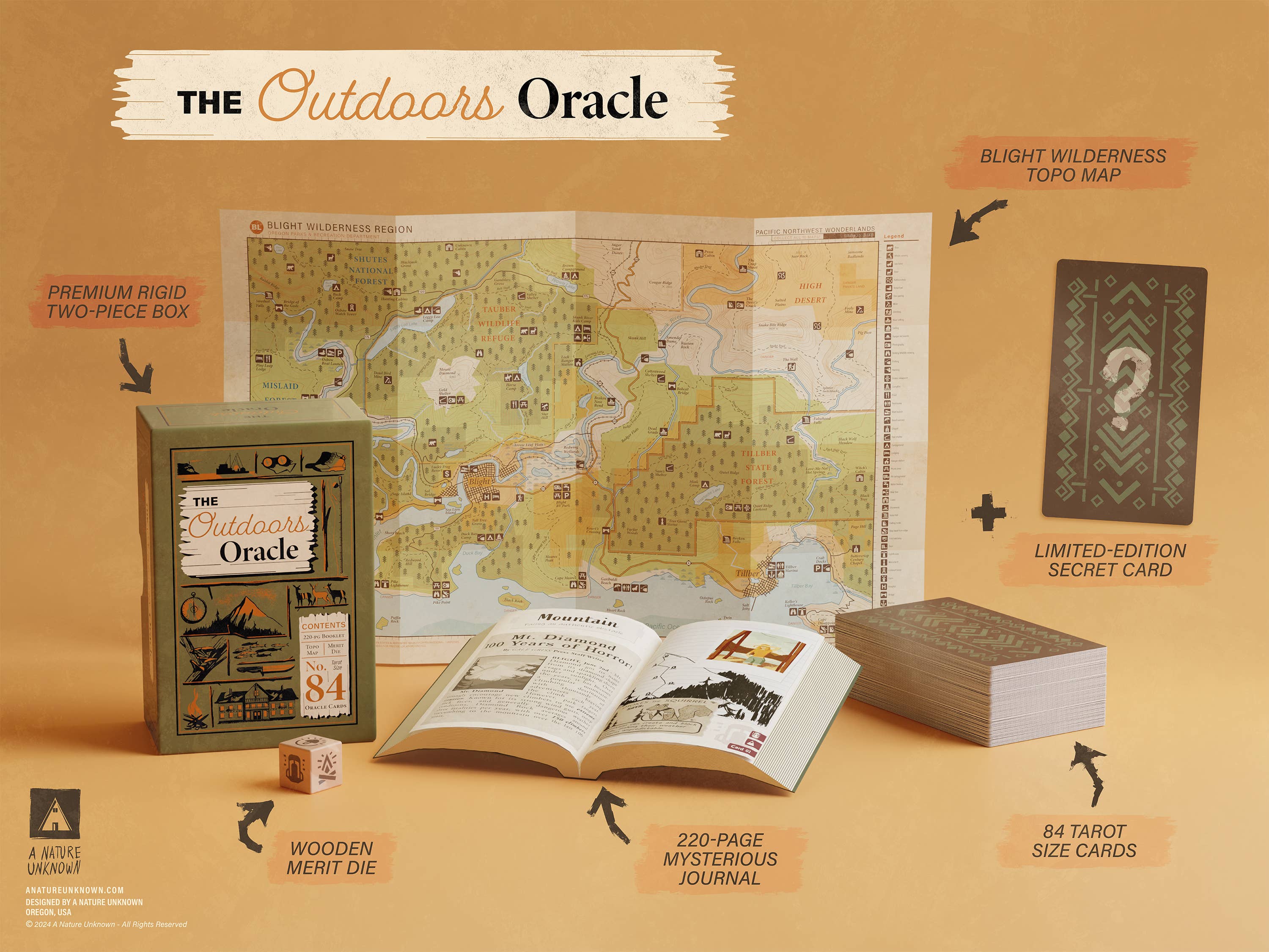 The Outdoors Oracle, nature themed oracle card deck, from A Nature Unknown