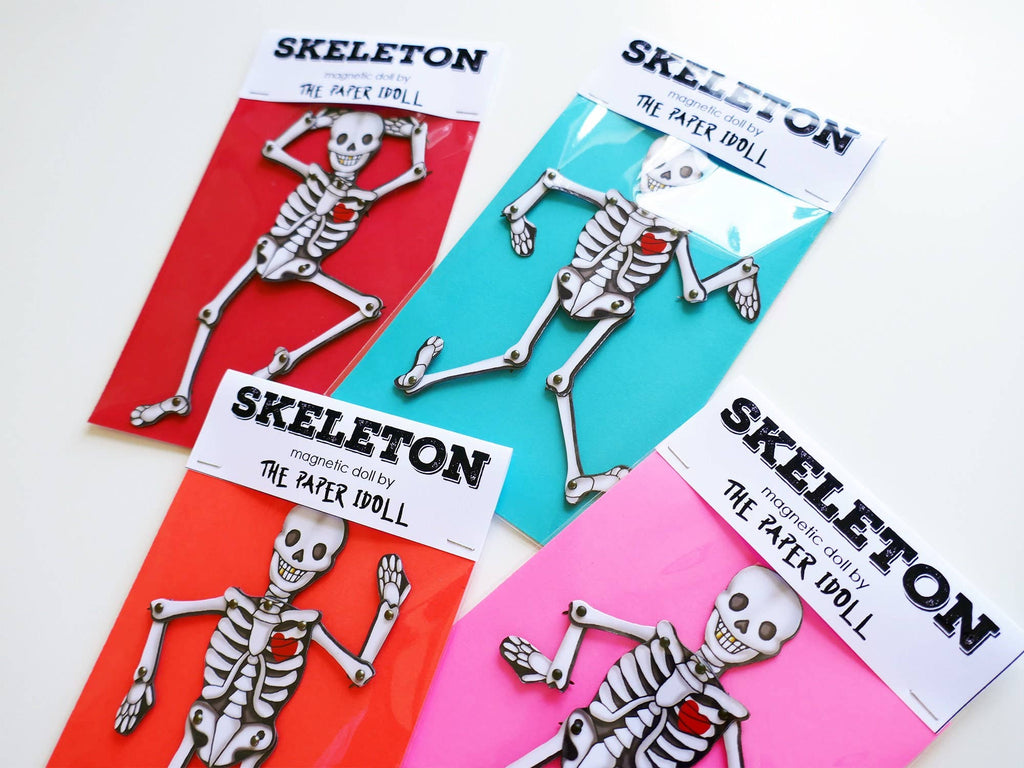Aimant de réfrigérateur articulé | Squelette | Décoration de fête d'Halloween