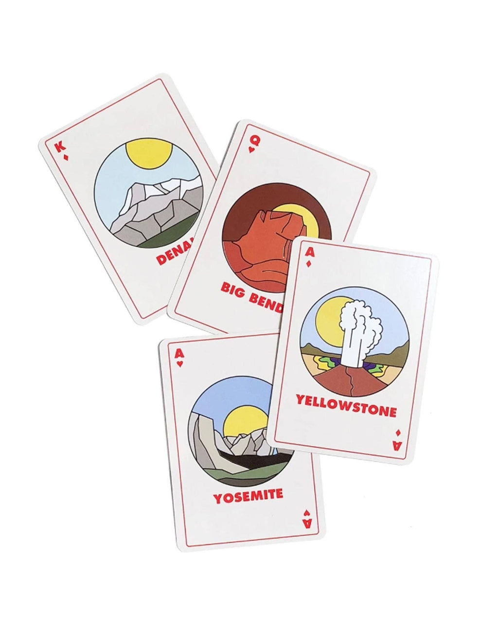 National Parks Playing Cards, minimalist national park deck, from Parks Project