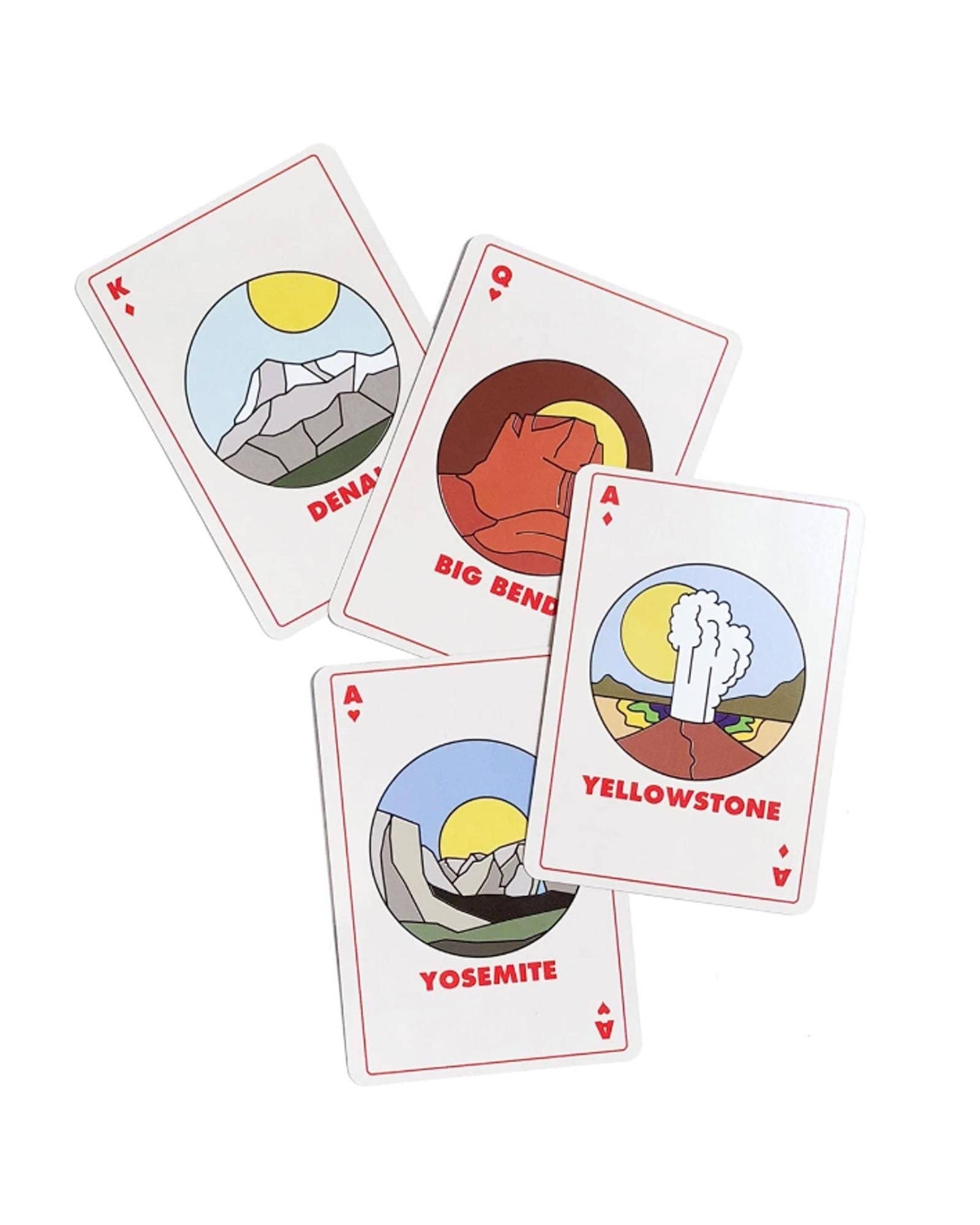 National Parks Playing Cards, minimalist national park deck, from Parks Project