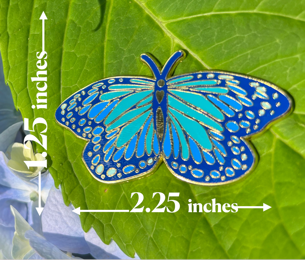 Blue Morpho Butterfly Pin