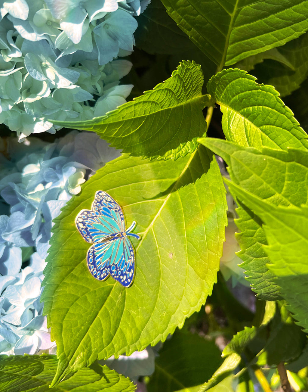 Blue Morpho Butterfly Pin