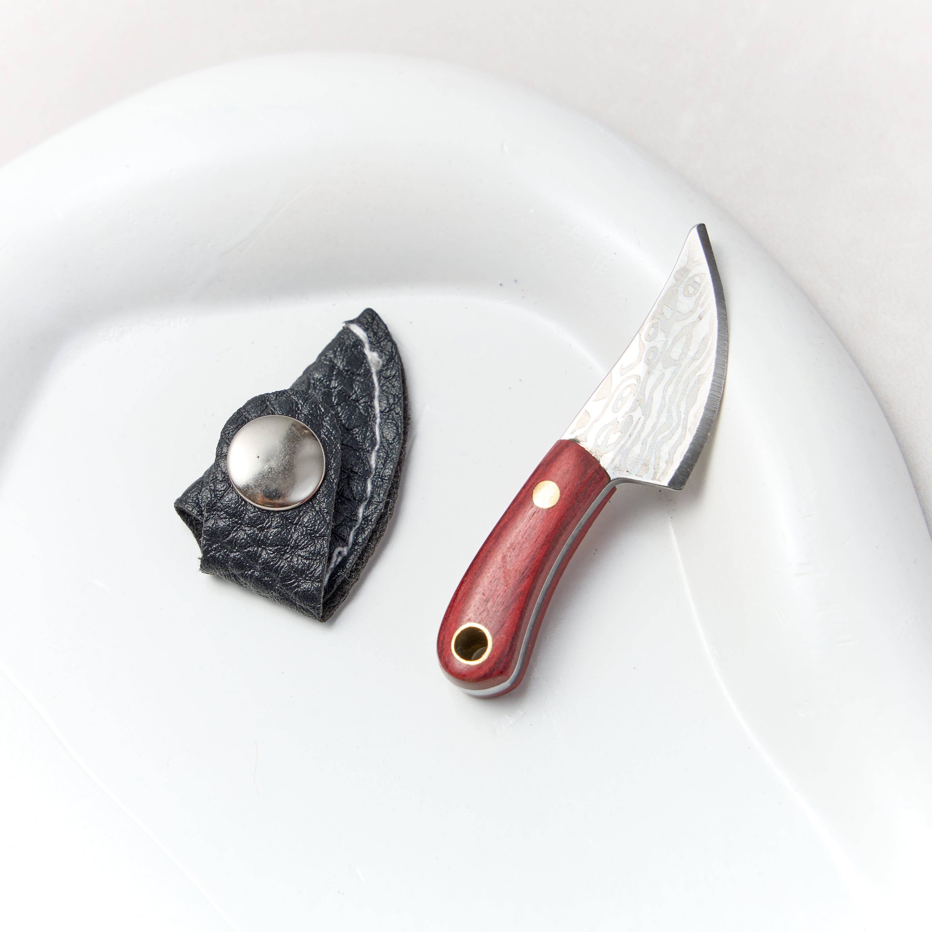 Mini Cooking Knife Keychain, cleaver shaped utility knife keychain, from Real Sic