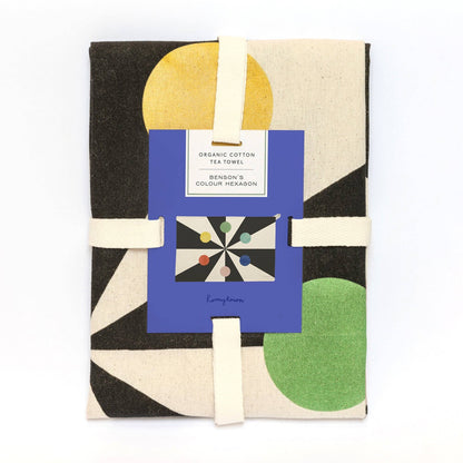 Organic Cotton Tea Towel, Colour Hexagon
