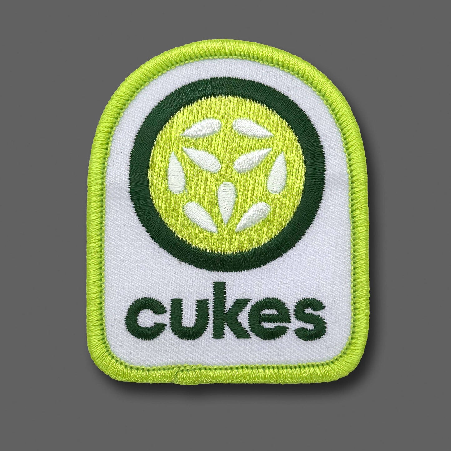 DDC-385 Cukes embroidered souvenir patch by Draplin Design Co.