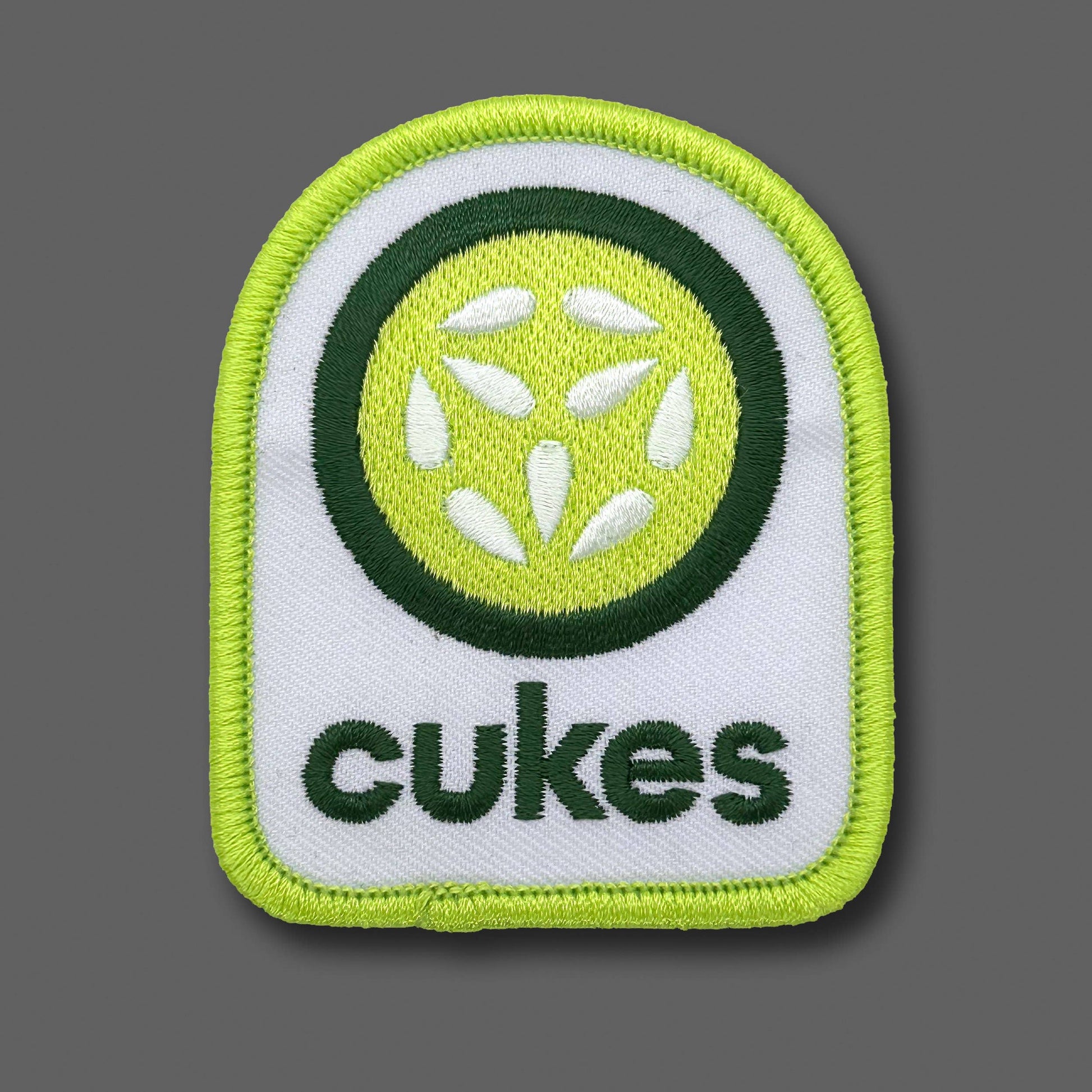 DDC-385 Cukes embroidered souvenir patch by Draplin Design Co.