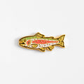 Rainbow Trout Enamel Pin in metallic gold, from Union Made