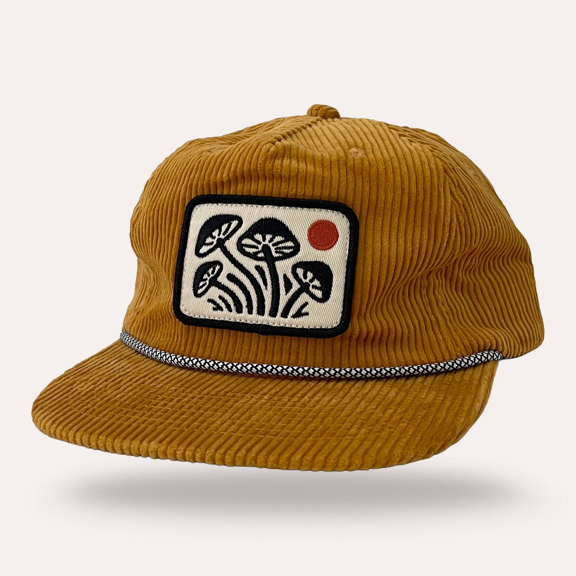 Mushroom Hat in mustard corduroy, from Sunday Lounge