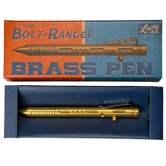 Bolt-Action Brass Pen, solid brass bolt action pen, from Lucky Jack