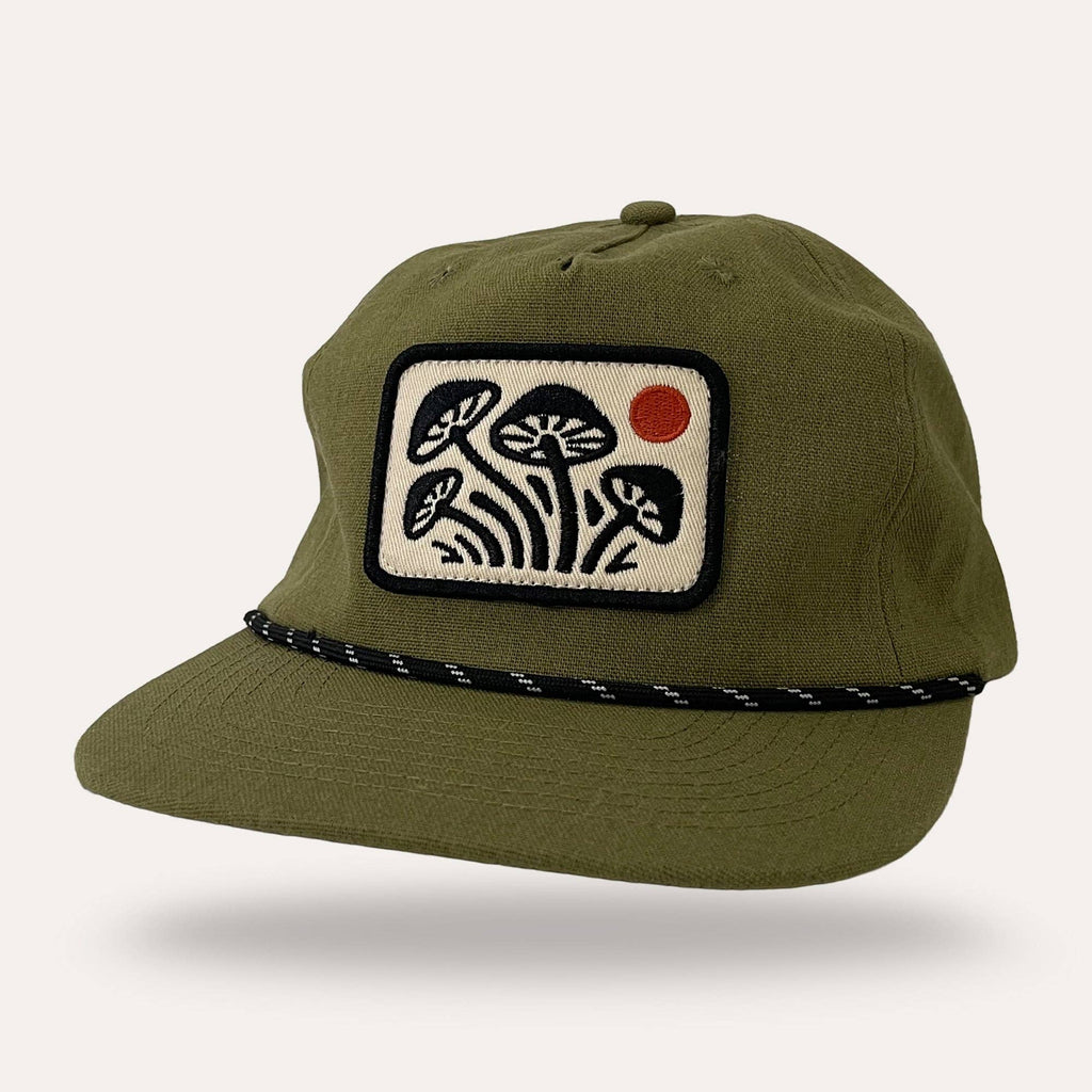 Mushroom Hat in green hemp, from Sunday Lounge