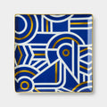 Greco ceramic tray by Octaevo with a classical Greek pattern and gold glaze accent