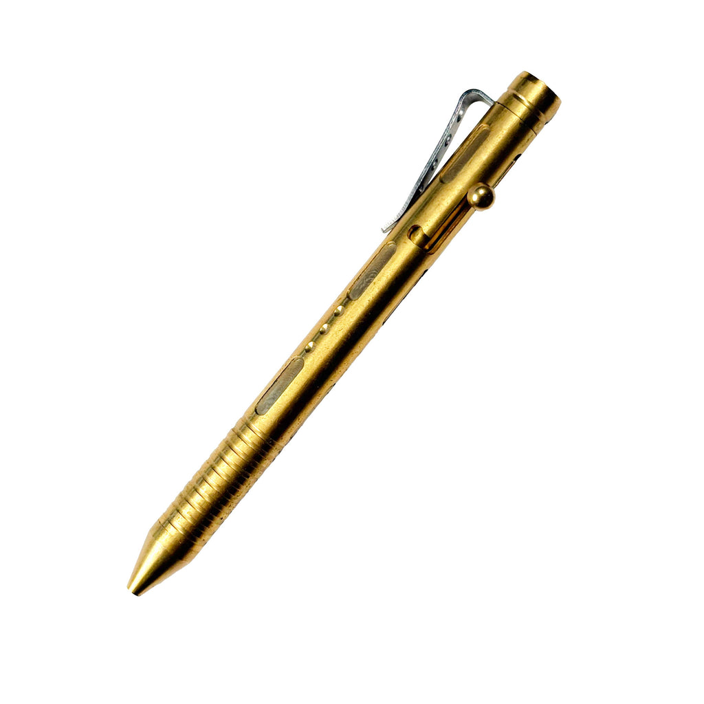 Bolt-Action Brass Pen, solid brass bolt action pen, from Lucky Jack