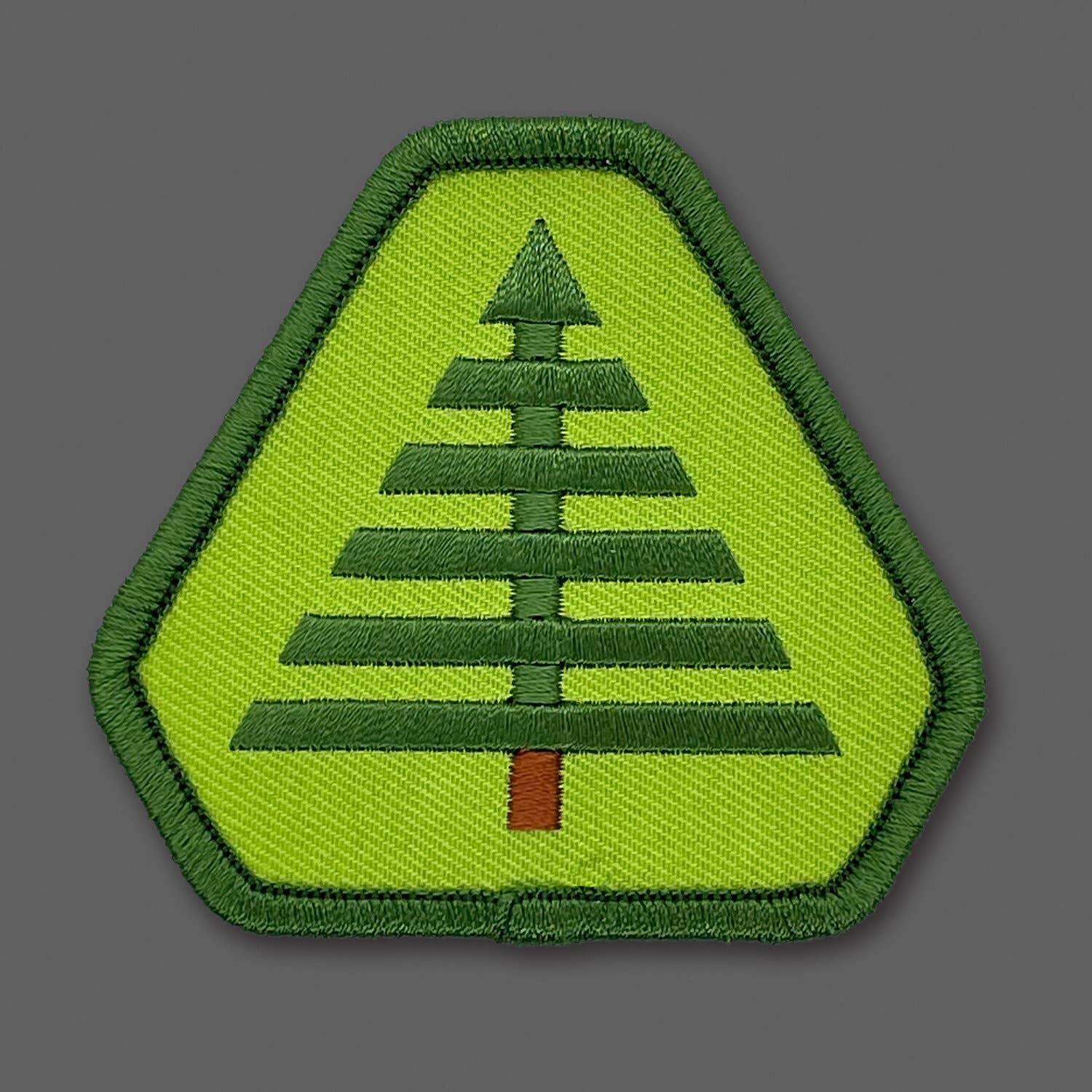 DDC-157 Thick Lines Tree embroidered souvenir patch by Draplin Design Co.
