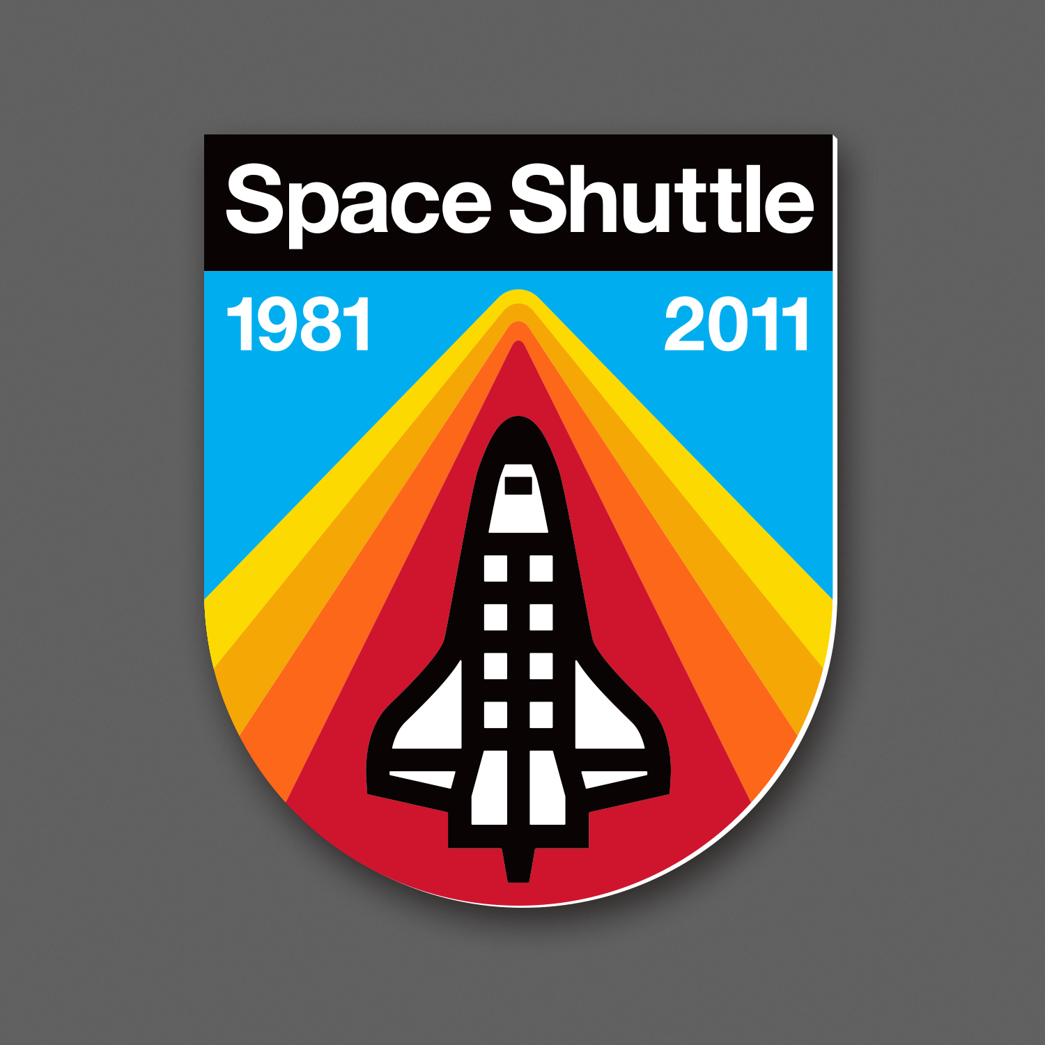 DDC-090 Space Shuttle vinyl decal by Draplin Design Co.