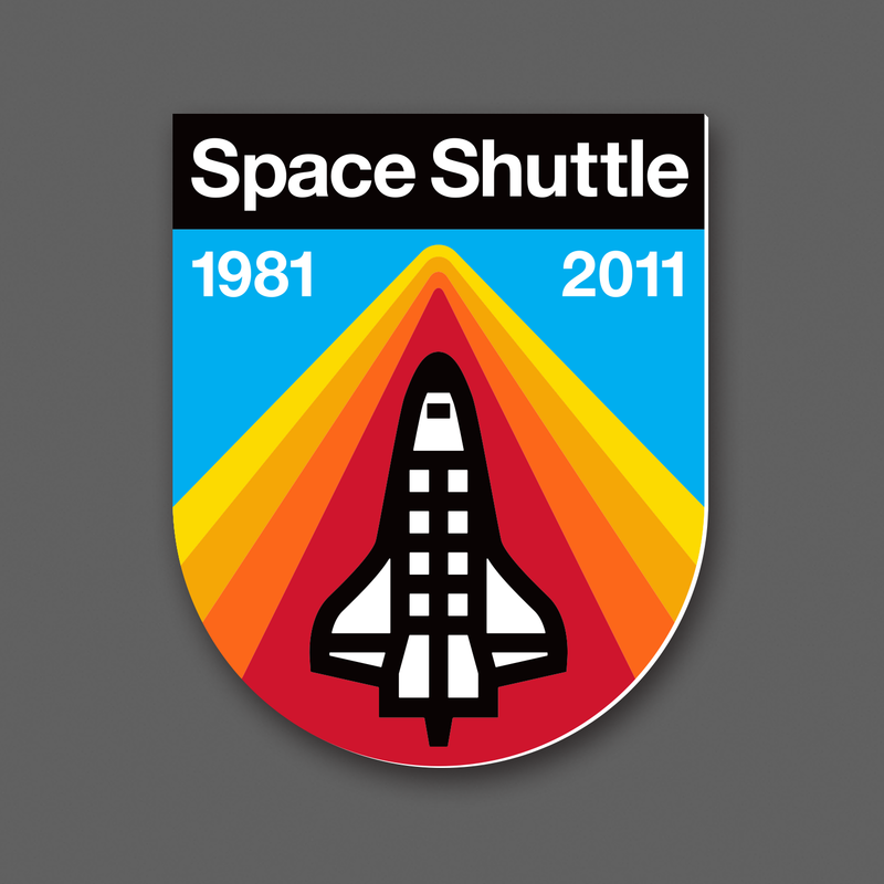 DDC-090 Space Shuttle vinyl decal by Draplin Design Co.