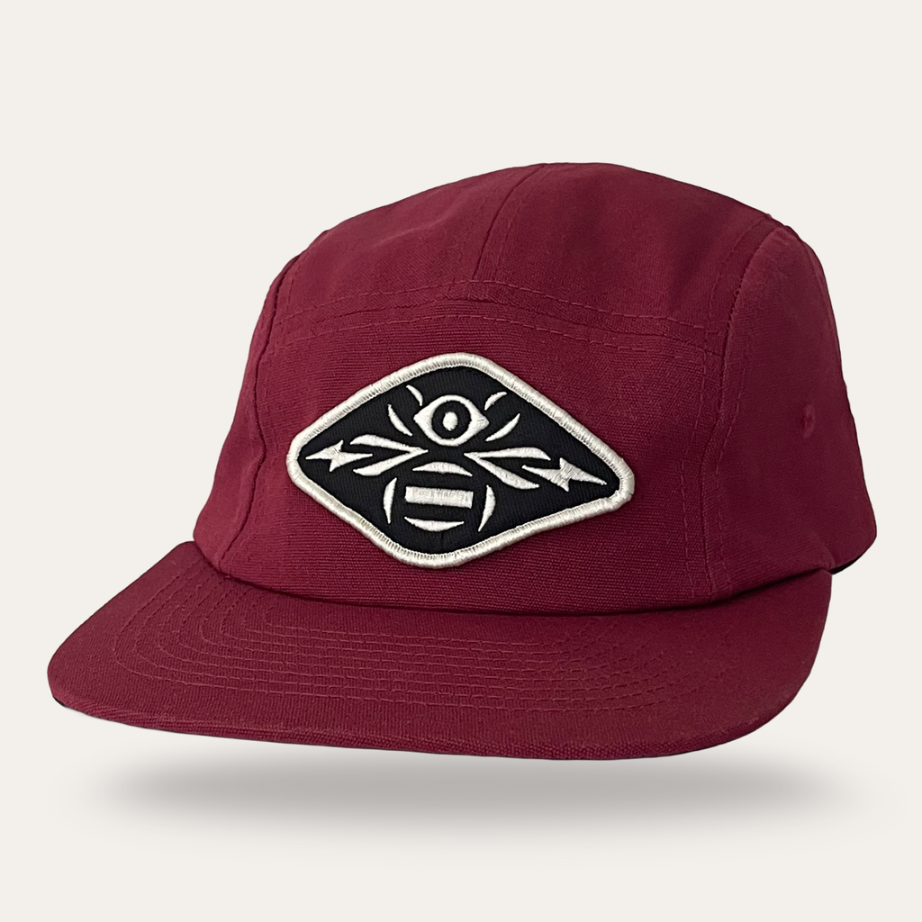 Bee Eye Hat in burgundy, from Sunday Lounge