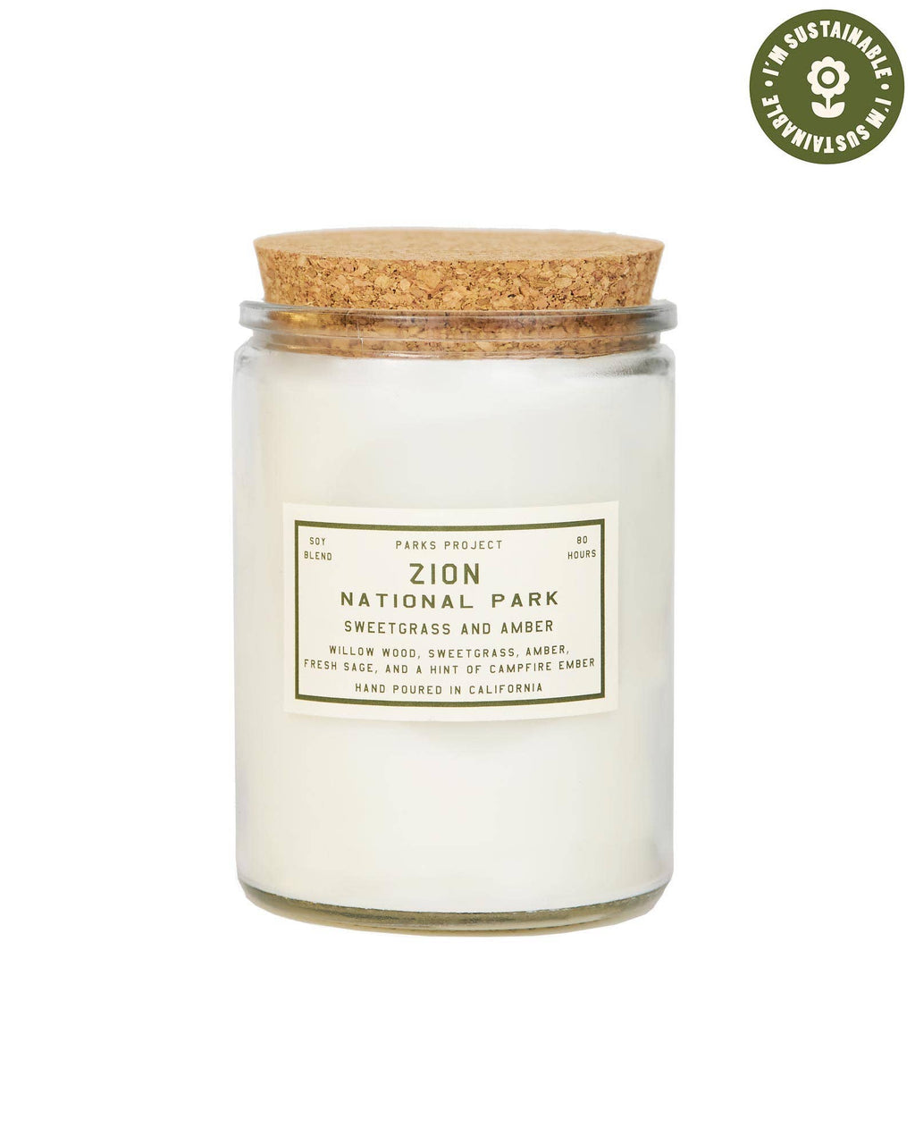 Zion Sweetgrass and Amber Candle, from Parks Project