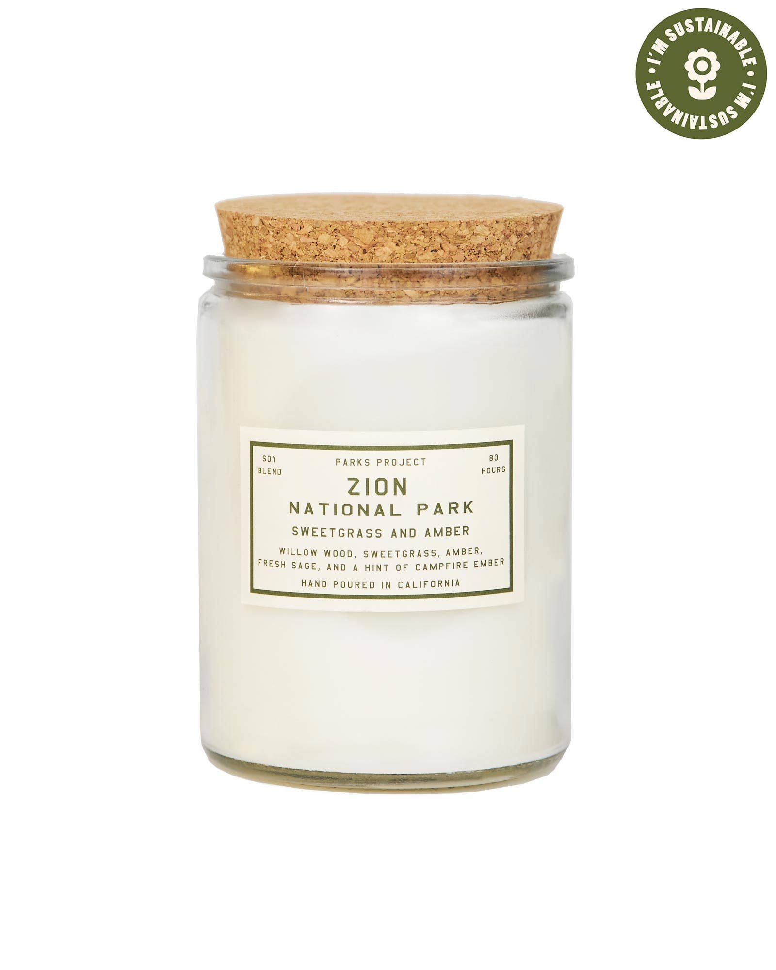 Zion Sweetgrass and Amber Candle, from Parks Project