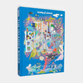 The Islands Book hardcover from Lonely Planet: a bright blue cover crowded with illustrated birds, plants and sea creatures behind the title