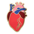 Anatomical Heart Enamel Pin, realistic scientific heart design, from Real Sic
