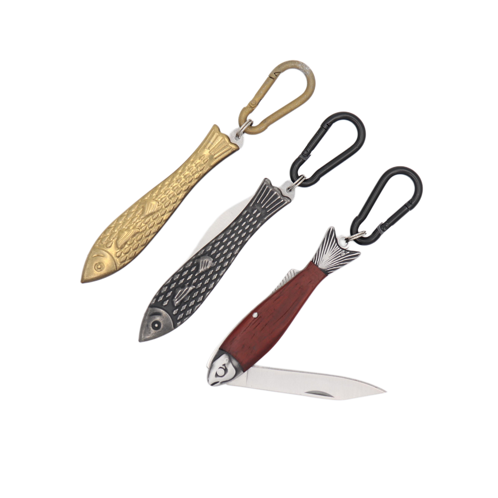 Pocket Fish Knife Keychain, 3.5 inch folding knife keychain, from Real Sic