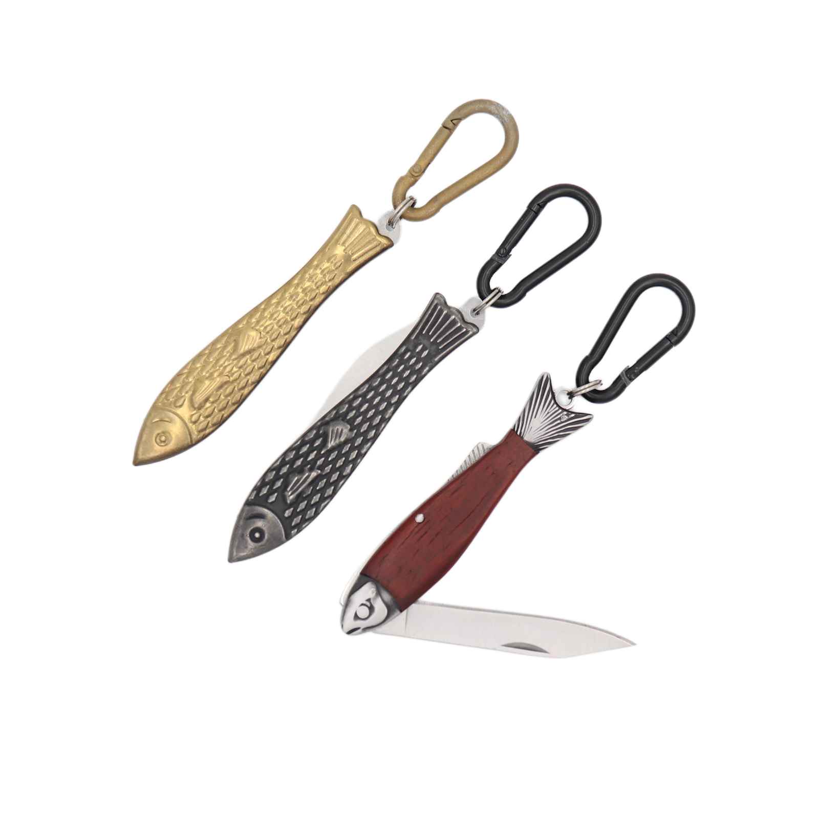 Pocket Fish Knife Keychain, 3.5 inch folding knife keychain, from Real Sic