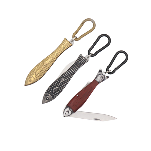 Pocket Fish Knife Keychain, 3.5 inch folding knife keychain, from Real Sic