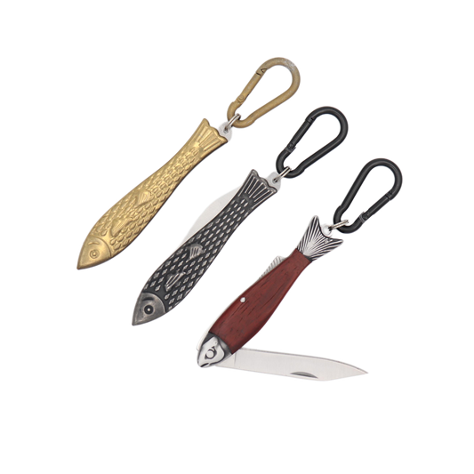 Pocket Fish Knife Keychain, 3.5 inch folding knife keychain, from Real Sic
