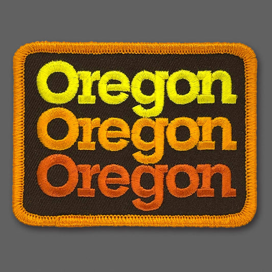 DDC-130 Oregon Stack embroidered souvenir patch by Draplin Design Co.
