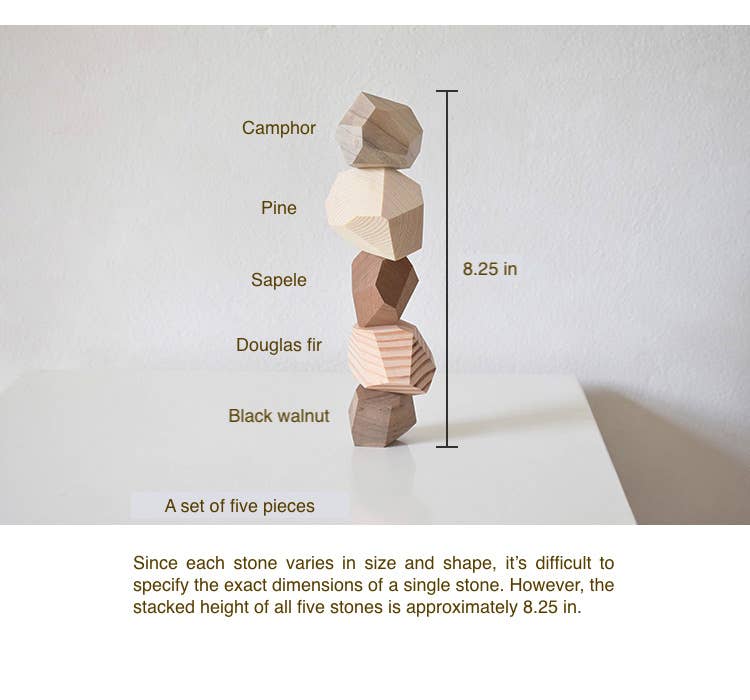 Balance Stones in Five Woods