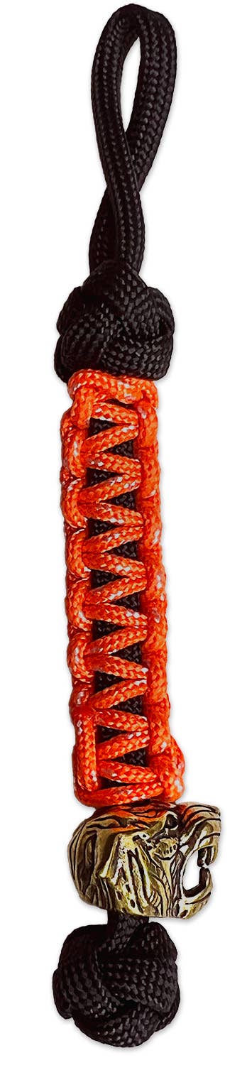 Paracord Lanyard with brass tiger bead, from Lucky Jack