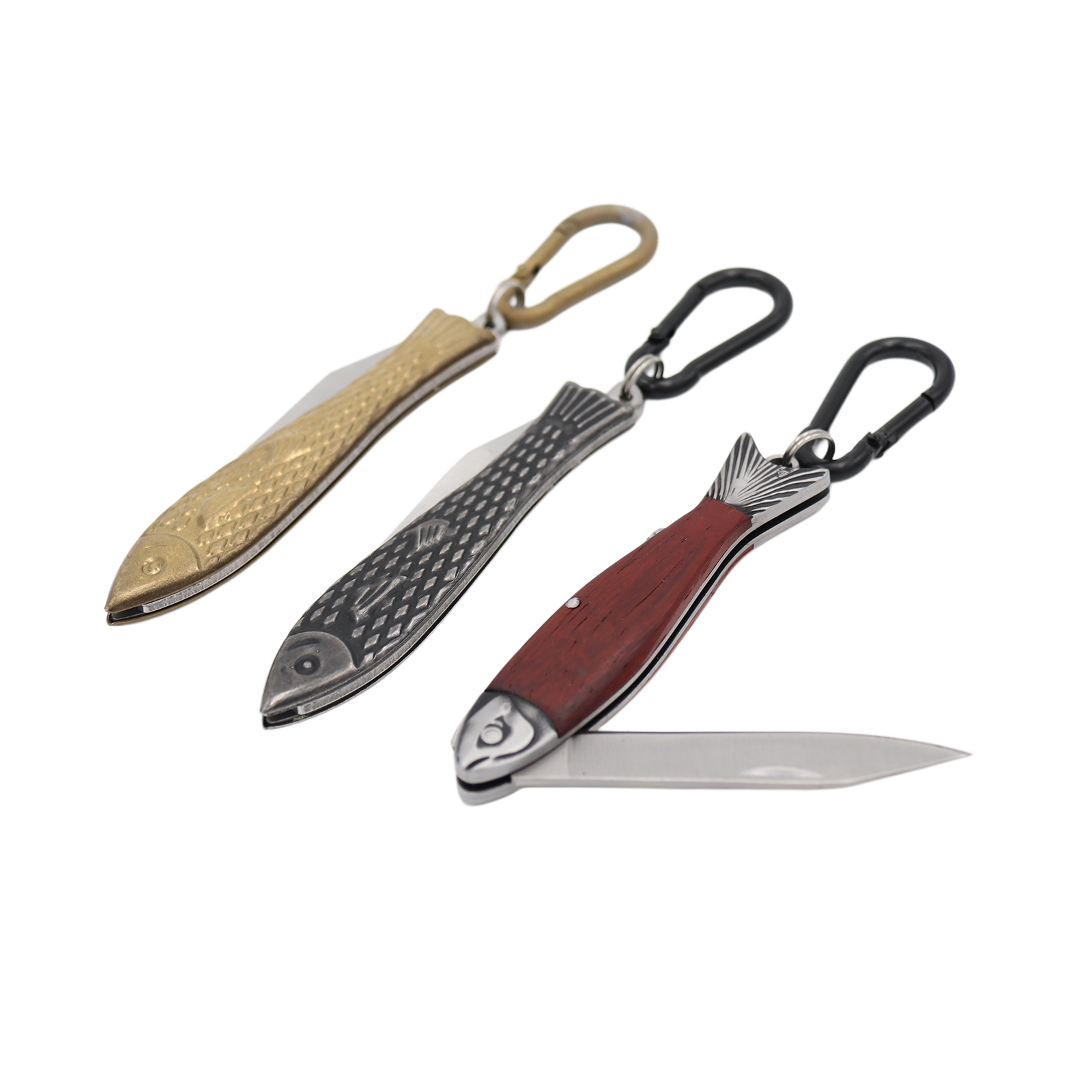 Pocket Fish Knife Keychain, 3.5 inch folding knife keychain, from Real Sic