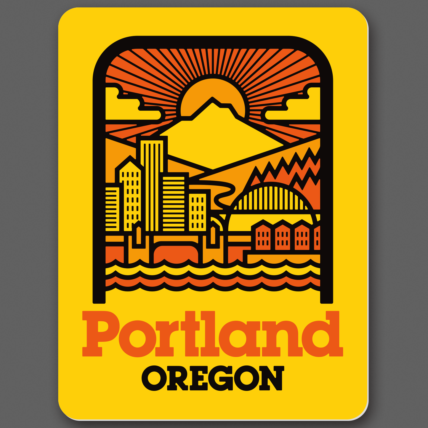 DDC-225 Portland Sunny Day vinyl decal by Draplin Design Co.