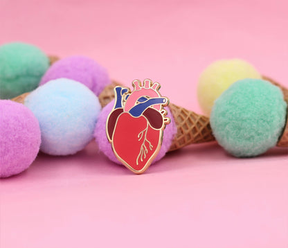 Anatomical Heart Enamel Pin