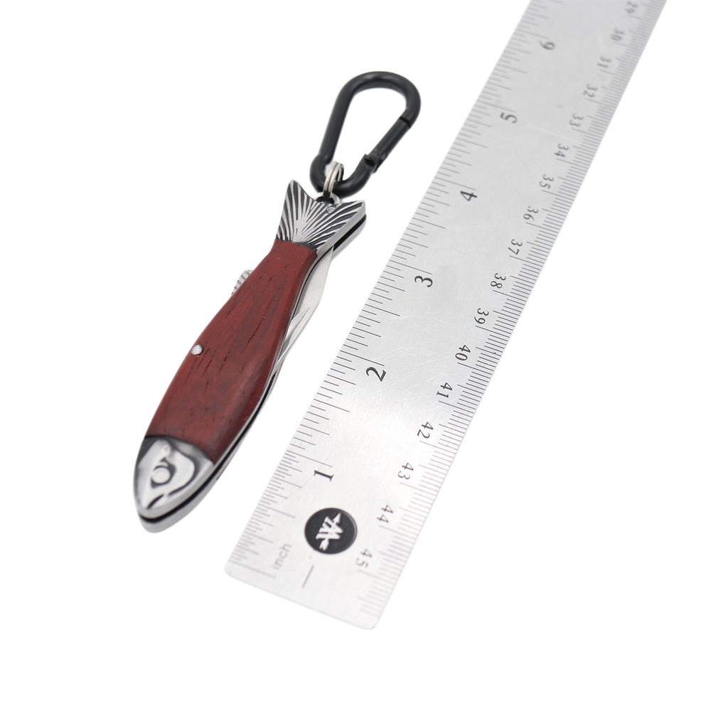 Pocket Fish Knife Keychain, 3.5 inch folding knife keychain, from Real Sic