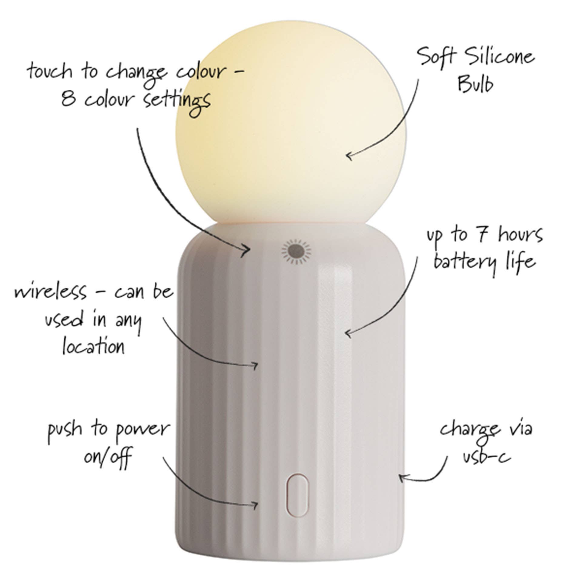 Mini Wireless 8 Colour Changing Lamp
