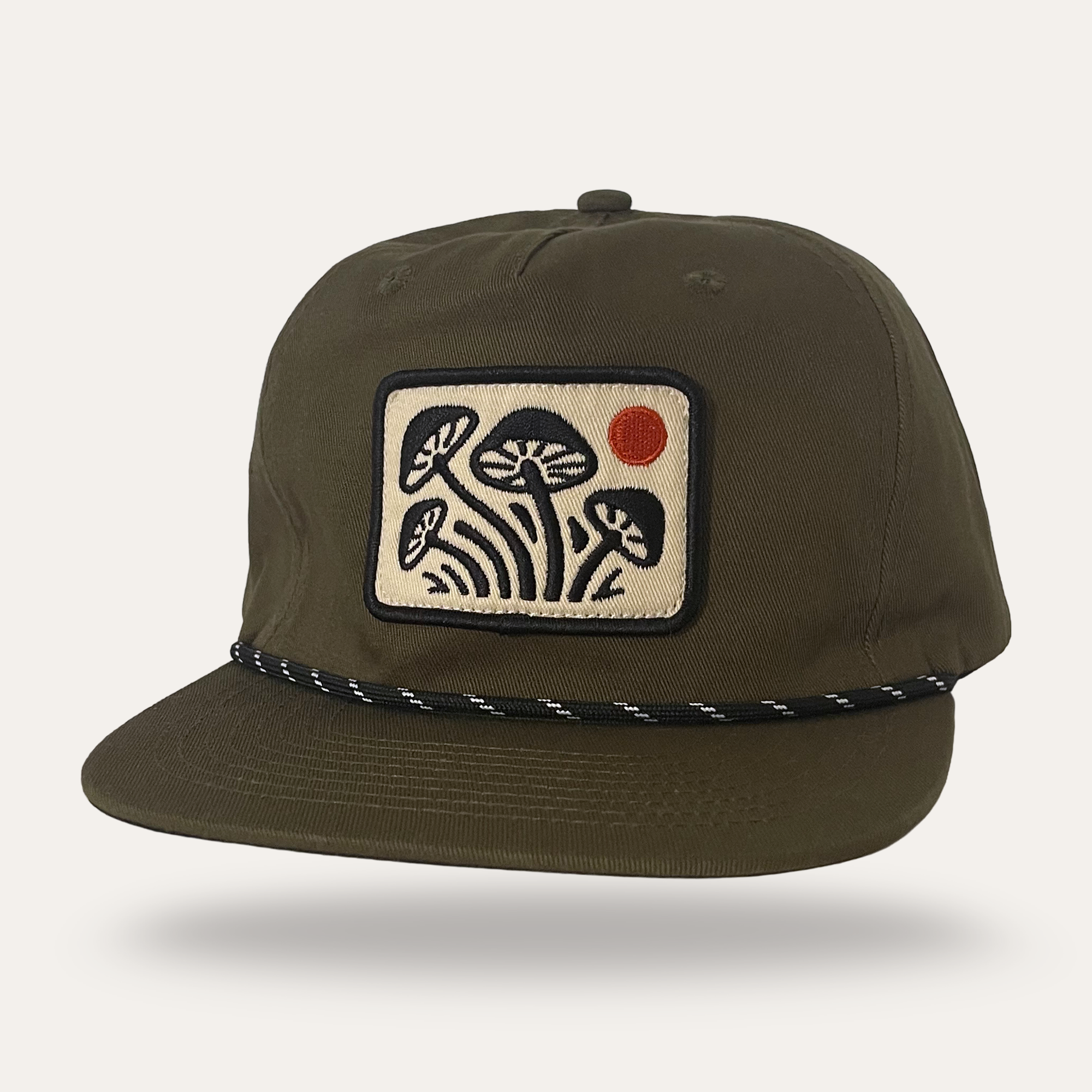 Mushroom Hat in forest green cotton twill, from Sunday Lounge