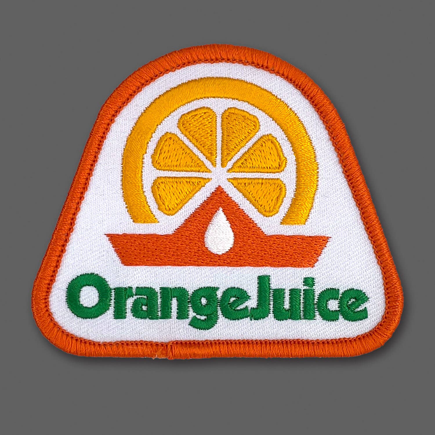 DDC-202 Orange Juice embroidered souvenir patch by Draplin Design Co.