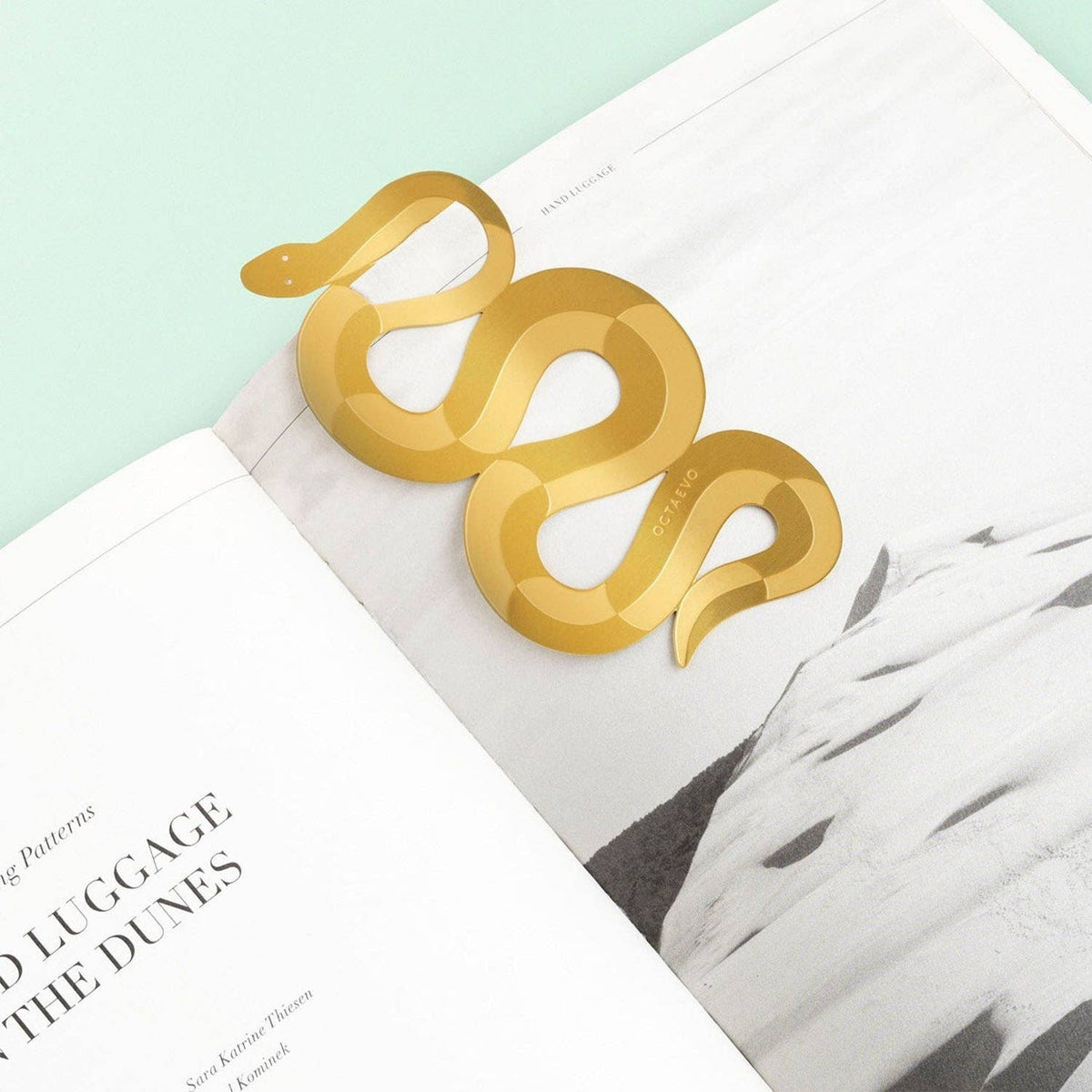 Serpenti Brass Bookmark