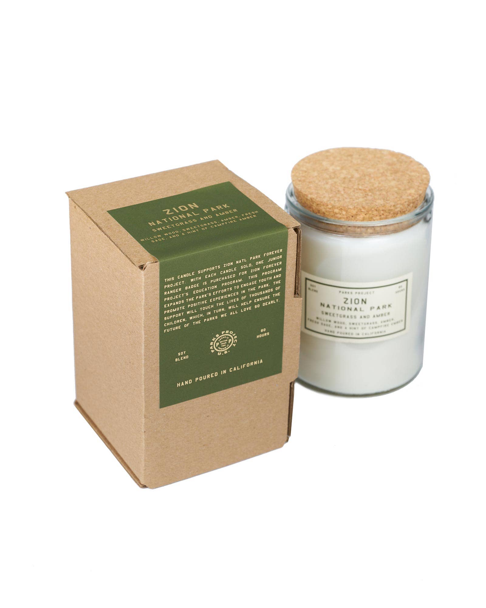 Zion Sweetgrass and Amber Candle, from Parks Project