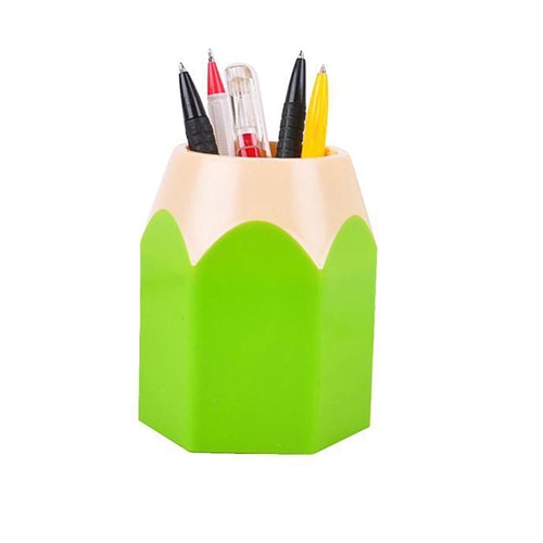 Pencil Shaped Make Up Brush Pen Holder Pot Office Stationery Storage Organizer School Supplies for kids Pens Holder DropShipping