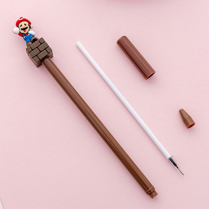 Mario-style Pens With Cartoon Toppers