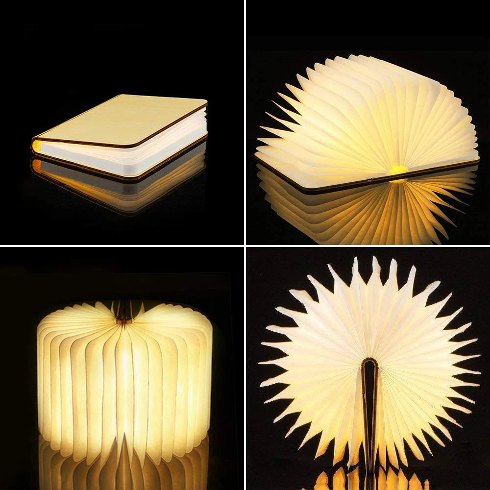 Folding Wooden Book Light