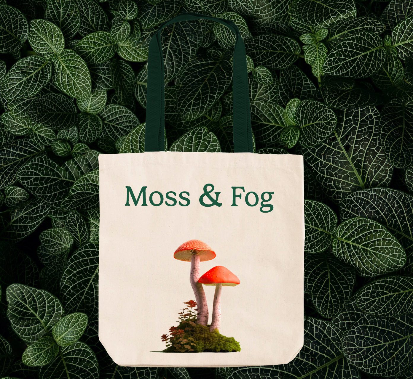 Moss and Fog canvas tote bag