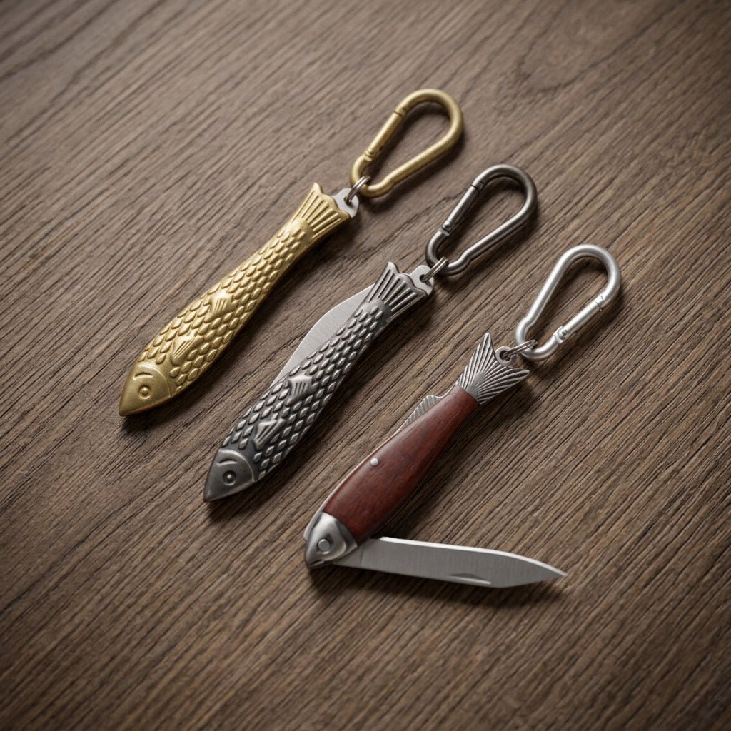 Pocket Fish Knife Keychain