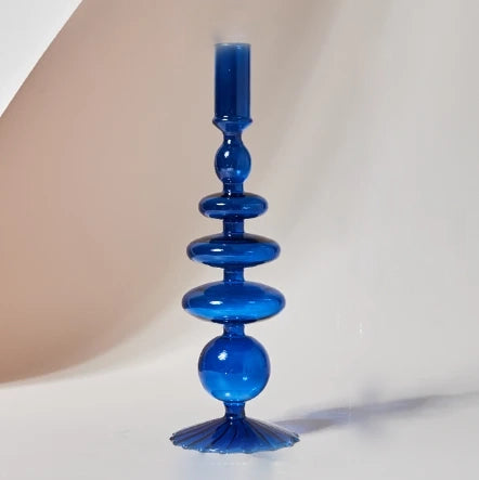 Colección de vidrio azul