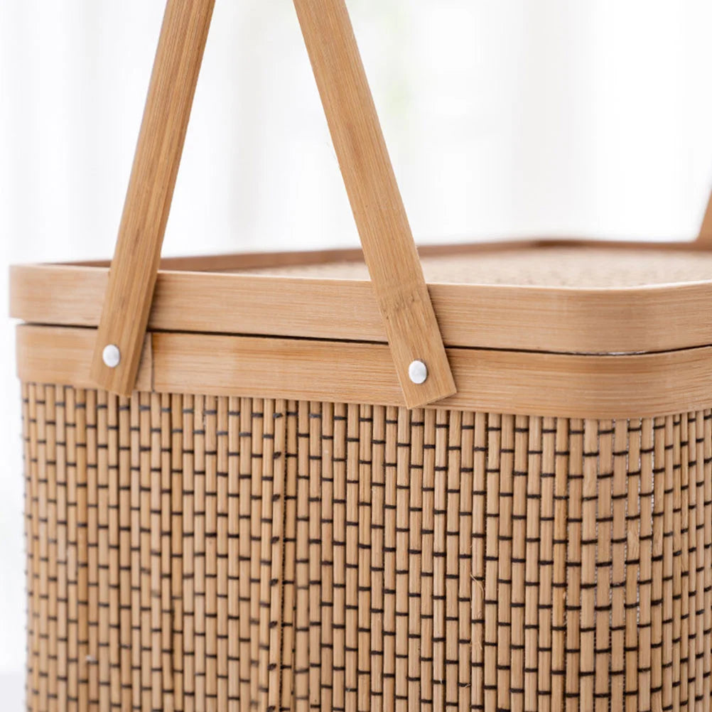 Wood Picnic Basket