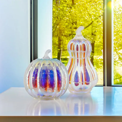 Magical Glass Pumpkin Lantern