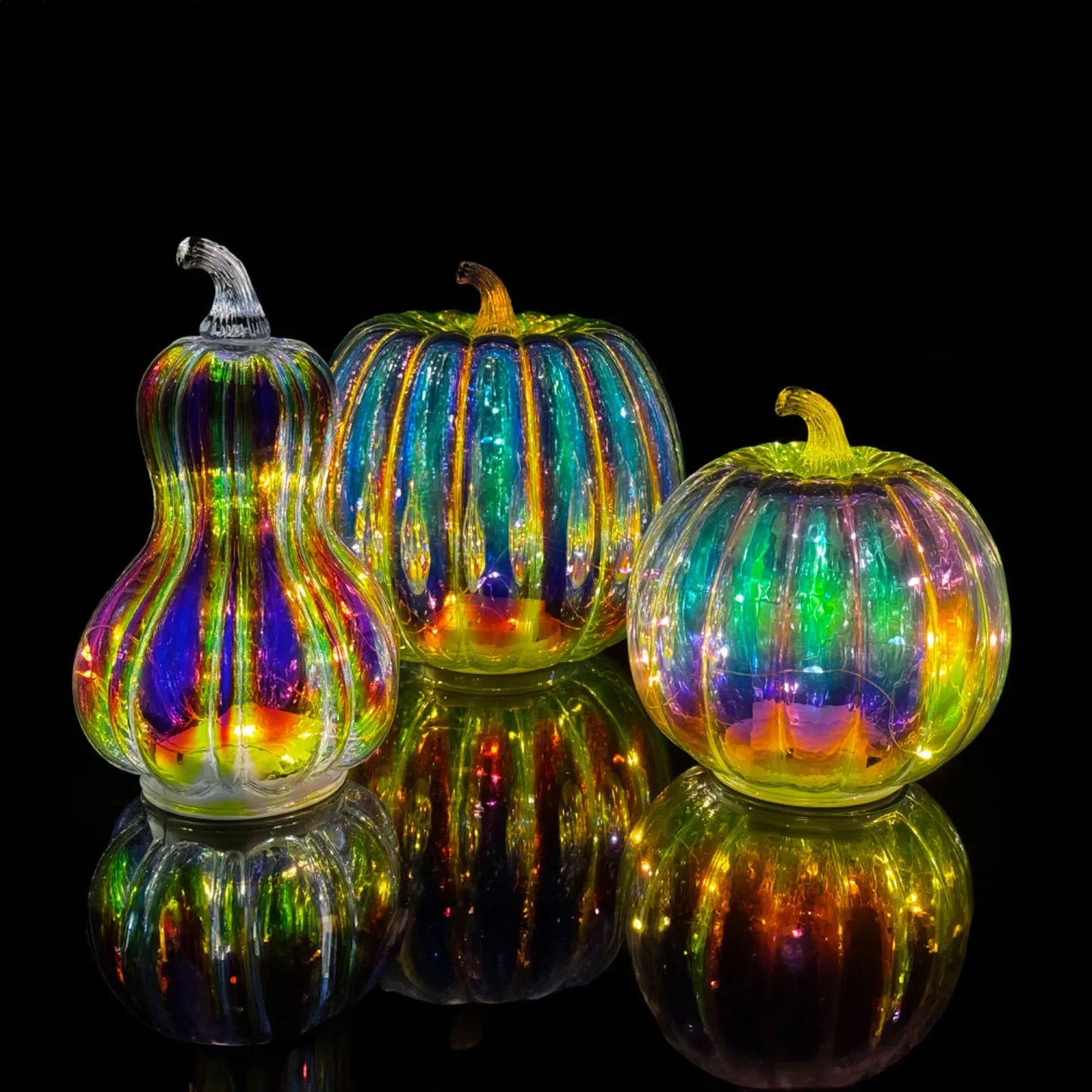 Magical Glass Pumpkin Lantern