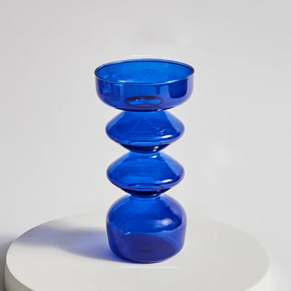 Colección de vidrio azul